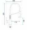 kitchen mixer tap Rea Spring gold (REA-B4805)