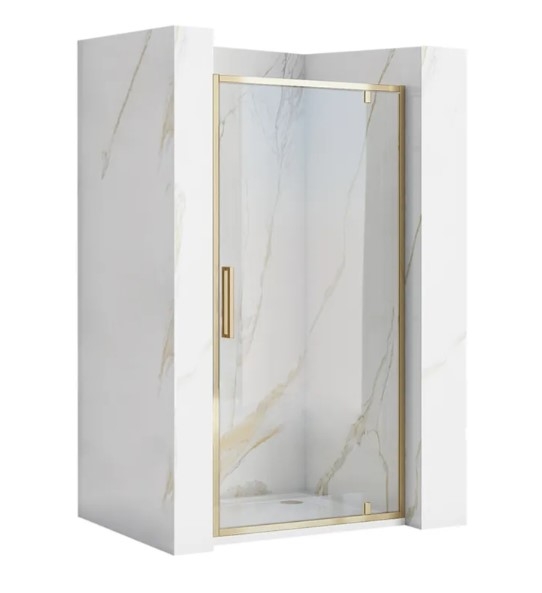 shower door Rea Rapid Swing 100x195 safety glass, transparent, gold (REA-K5619)