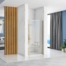 shower door Rea Rapid Swing 100x195 safety glass, transparent, gold (REA-K5619)
