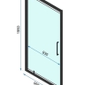 shower door Rea Rapid Swing 100x195 safety glass, transparent, gold (REA-K5619)