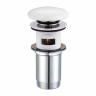 Omnires click-clack bottom valve matt white (A706BM)