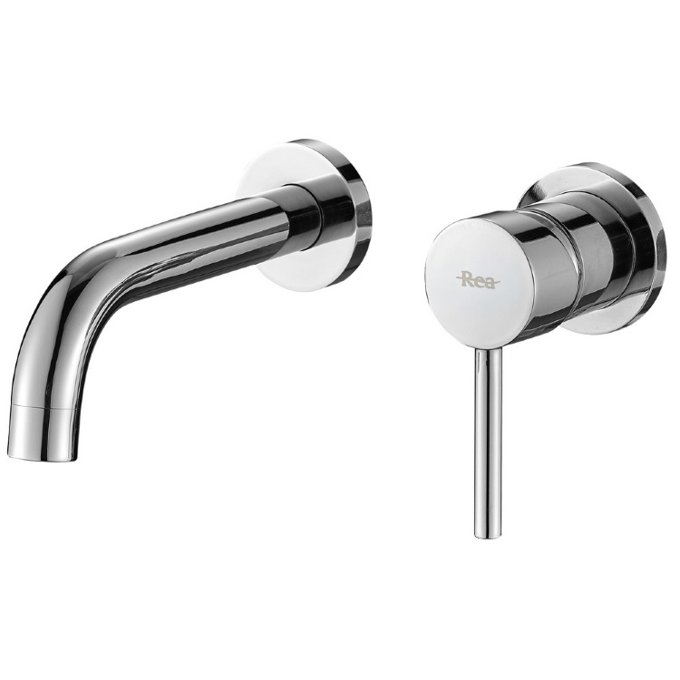 Mezclador de lavabo empotrado Rea Lungo cromado (REA-B0521)