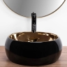 Lavabo Rea Luna 40x40 negro/dorado (REA-U3306)