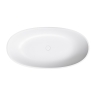 Bañera Omnires Shell de 148 x 75 cm, independiente, color blanco mate (SHELL148WWBM)
