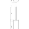 Toilet brush Omnires Modern Project white matt (MP60622WM)