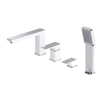 Mezclador de baño Omnires Parma cromo/blanco (PM7432CRB)