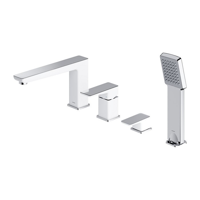 bath mixer Omnires Parma chrome/white (PM7432CRB)