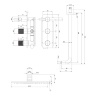 concealed shower system Omnires Contour chrome (SYSCT10CR)