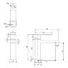 Omnires Baretti chrome washbasin mixer (BA7810CR)