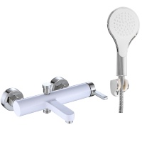 Mezclador de baño Rea Polo blanco/cromo (REA-B9943)