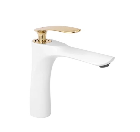 washbasin mixer Rea Orbit white-gold (REA-B2052)