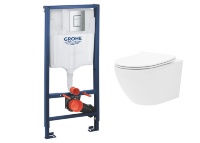 Conjunto inodoro Rea Carlo Mini + instalación Grohe Rapid SL (REA-C2760+ 38772001)
