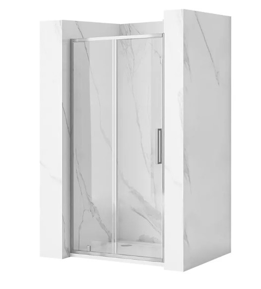 shower door Rea Rapid Slide 140x195 safety glass, transparent, chrome (REA-K5604)