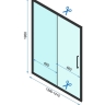 shower door Rea Rapid Slide 140x195 safety glass, transparent, chrome (REA-K5604)