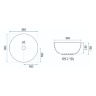 Lavabo Rea Stella 36x36 negro mate (REA-U1890)