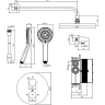 shower system with thermostat Omnires Y brushed gold (SYSYT05GLB)
