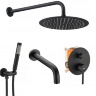 concealed shower set Rea Lungo black (REA-P4112)