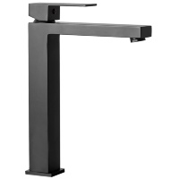 Mezclador de lavabo Rea Fenix negro, alto (REA-B7849)