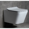 toilet Rea Ramon suspended, without rim, seat duroplast slim n, white (REA-C8536)