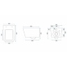 toilet Rea Ramon suspended, without rim, seat duroplast slim n, white (REA-C8536)