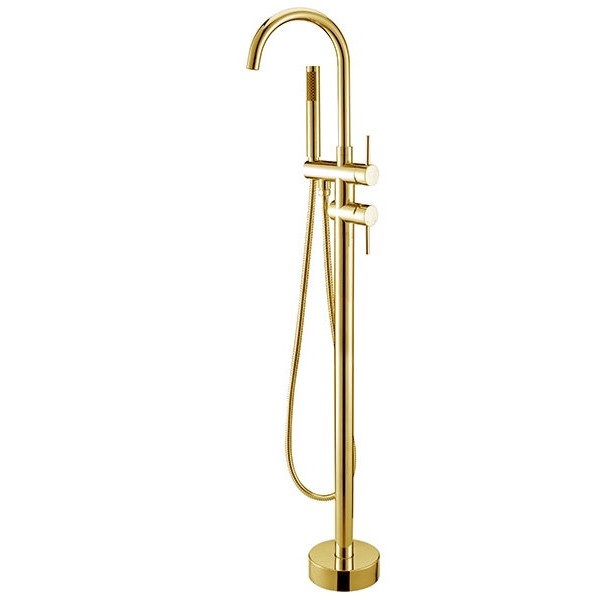 Rea Ortis floor-standing bath mixer, light gold (REA-B7430)