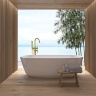 Rea Ortis floor-standing bath mixer, light gold (REA-B7430)