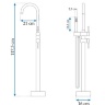 Rea Ortis floor-standing bath mixer, light gold (REA-B7430)