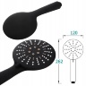 Cabezal de ducha Rea + manguera + soporte, negro (REA-P4101)