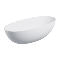 Bañera independiente Omnires Shell de 175 x 78 cm, color blanco mate (SHELL175WWBM)