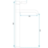washbasin mixer Rea Serra gold matte, high (REA-B1145)