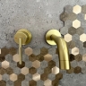 Mezclador de lavabo empotrado Rea Argon, oro cepillado + caja (REA-B7808)