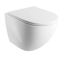 унитаз Omnires Ottawa 54x37 rimless подвесной, без ободка, сиденье дюропласт, смыв торнадо, gloss white (OTTAWACSPMWBP)