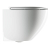 унитаз Omnires Ottawa 54x37 rimless подвесной, без ободка, сиденье дюропласт, смыв торнадо, gloss white (OTTAWACSPMWBP)