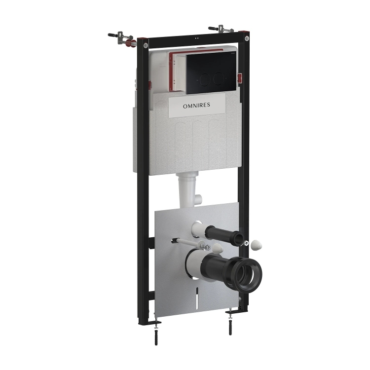 инсталляция Omnires Strongframe, панель смыва ECO, matt black (STFWCECO1M-RBLM)