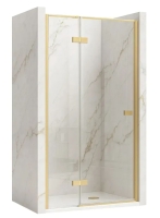 душевая дверь Rea Atlas 80x200 безопасное стекло, прозрачное, слева, gold brush (REA-K4672)