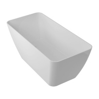 Bañera de piedra artificial Omnires Parma 159x70 rectangular blanca (PARMAWWBP)