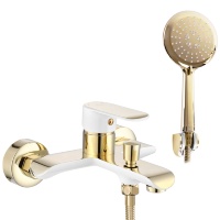 Mezclador de baño Rea Bloom dorado/blanco (REA-B9932)