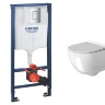 Inodoro Rea Carter Rimless + instalación Grohe Rapid SL, llave (REA-C1450 + 38772001)