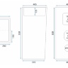 washbasin Rea Holly 85x40.5 white, freestanding (REA-U8005)