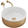 washbasin Rea Helen 42,5x42,5 gold white (REA-U6978)