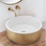 washbasin Rea Helen 42,5x42,5 gold white (REA-U6978)