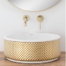 washbasin Rea Helen 42,5x42,5 gold white (REA-U6978)
