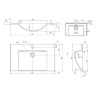 Lavabo Omnires Naxos 46x76 blanco (NAXOS760BP)
