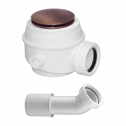 Sifón para plato de ducha y baño Omnires cobre antiguo (WB01XORB)