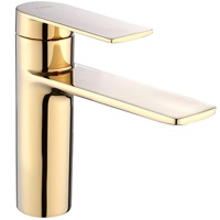 Mezclador de lavabo dorado Rea Storm (REA-B9981)