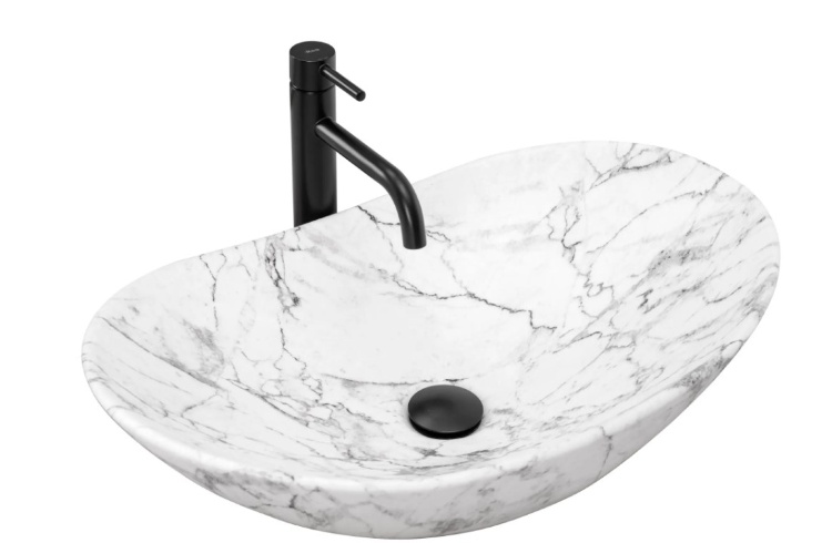 washbasin Rea Royal 36x60,5 staturio marble mat (REA-U8010)