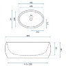 washbasin Rea Linda 34.1x48.3 white (REA-U0462)