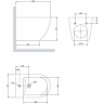 bidet Omnires Ottawa Comfort wall hung white (OTTAWACMBIBP)