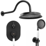 Conjunto de ducha empotrado Rea Serra negro (REA-B1143)