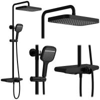Sistema de ducha Rea Bari negro (REA-P0891)